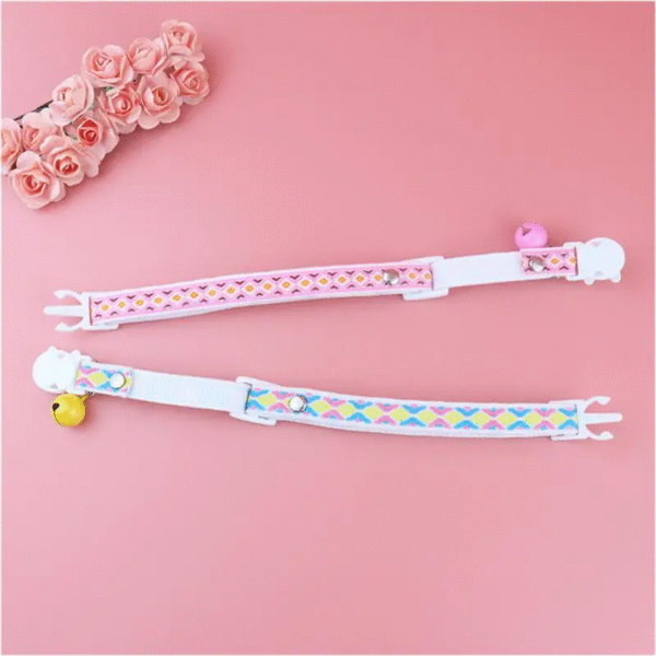 Ethnic Jacquard Cat Collar with Bell Adjustable Safety Necklace