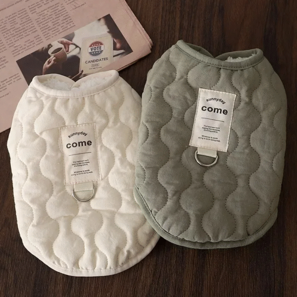 Winter Warm Dog Vest Coat Jacket with D-ring